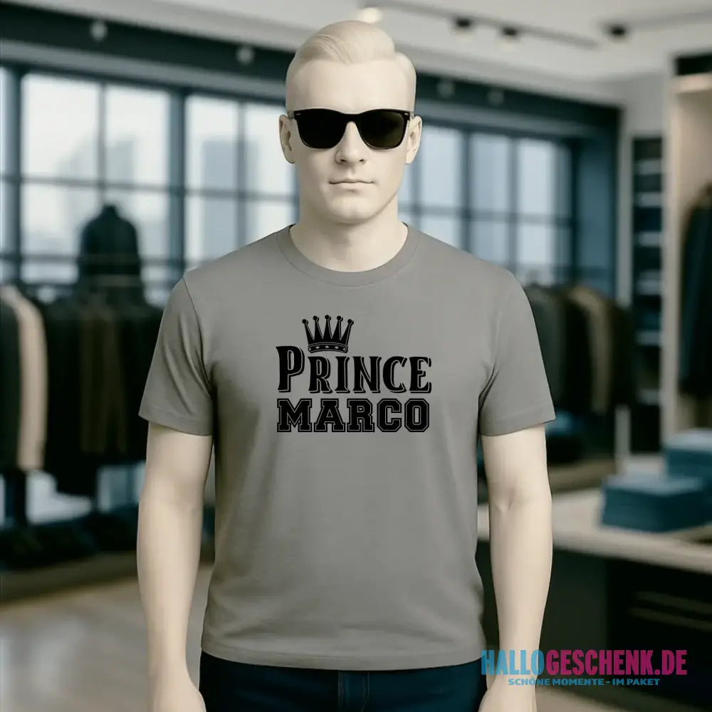 PRINCE + WUNSCHNAME • Unisex Premium T-Shirt XS-5XL aus Bio-Baumwolle für Damen & Herren • Exklusivdesign • personalisiert