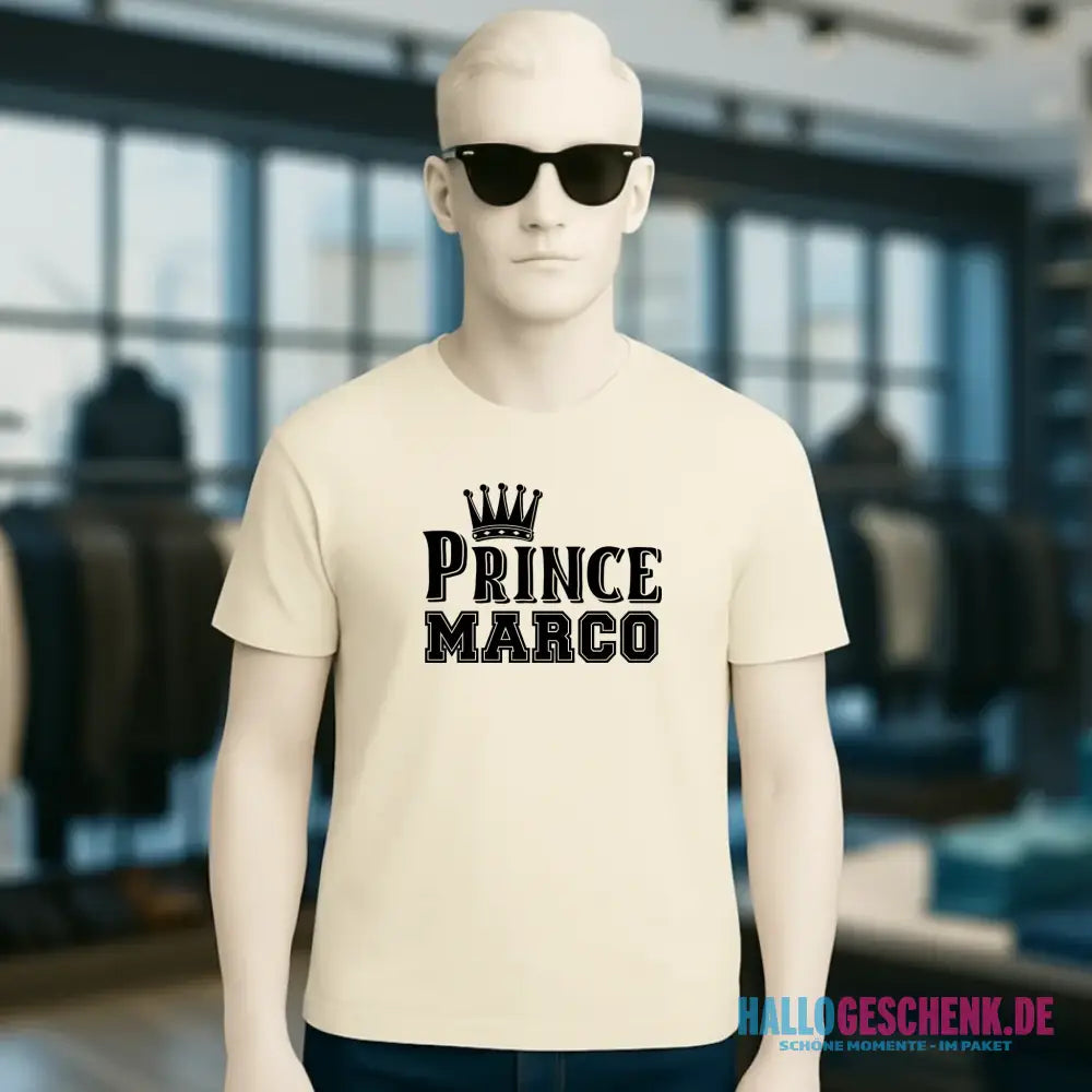 PRINCE + WUNSCHNAME • Unisex Premium T-Shirt XS-5XL aus Bio-Baumwolle für Damen & Herren • Exklusivdesign • personalisiert