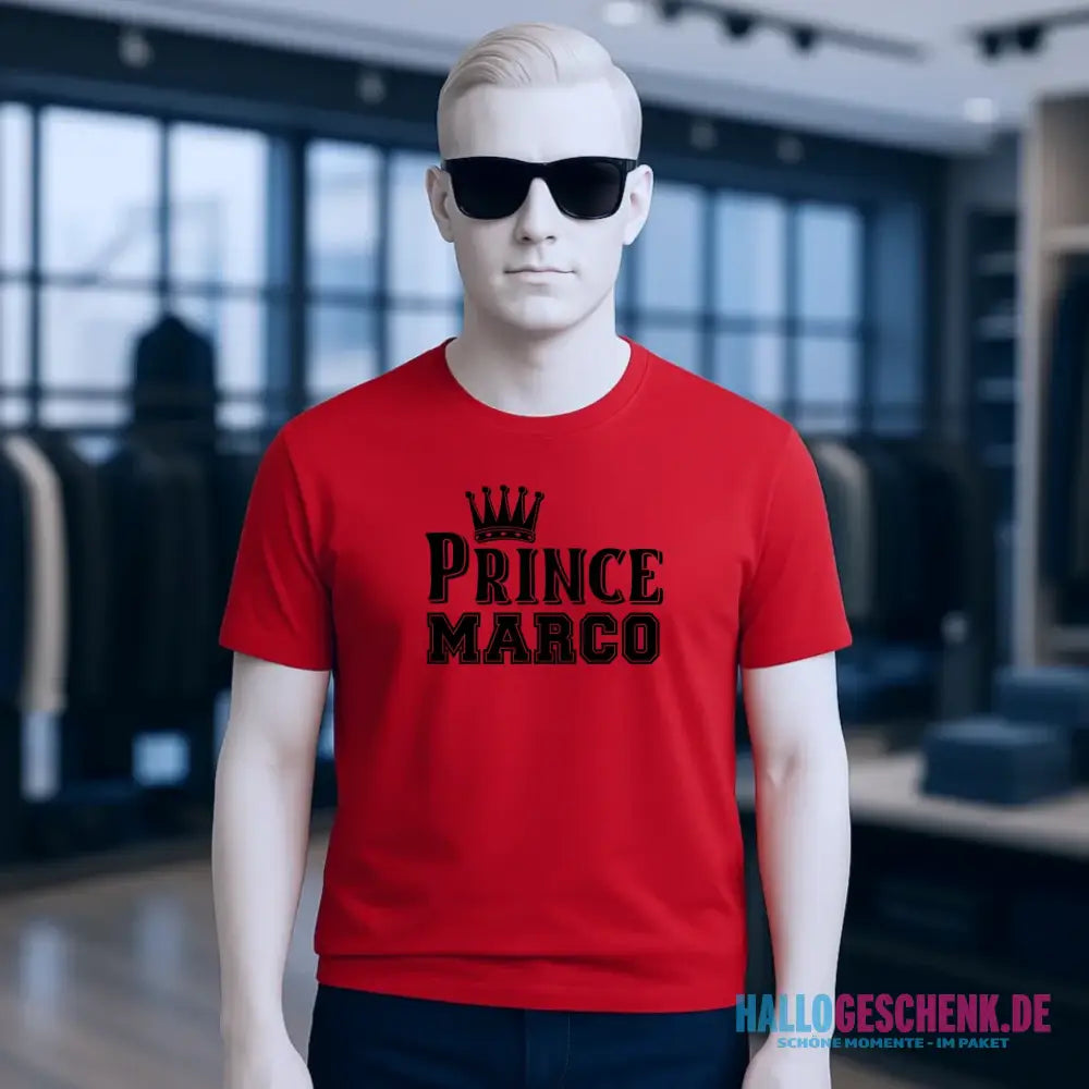 PRINCE + WUNSCHNAME • Unisex Premium T-Shirt XS-5XL aus Bio-Baumwolle für Damen & Herren • Exklusivdesign • personalisiert