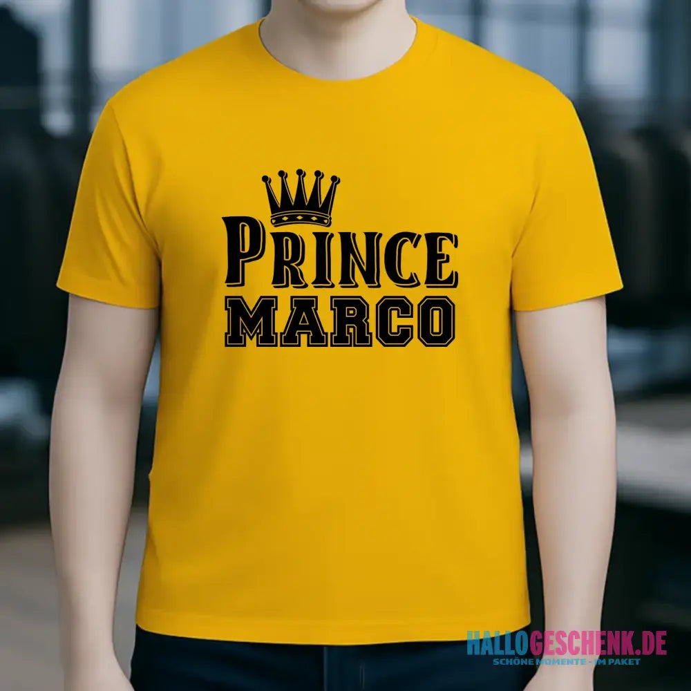 PRINCE + WUNSCHNAME • Unisex Premium T-Shirt XS-5XL aus Bio-Baumwolle für Damen & Herren • Exklusivdesign • personalisiert