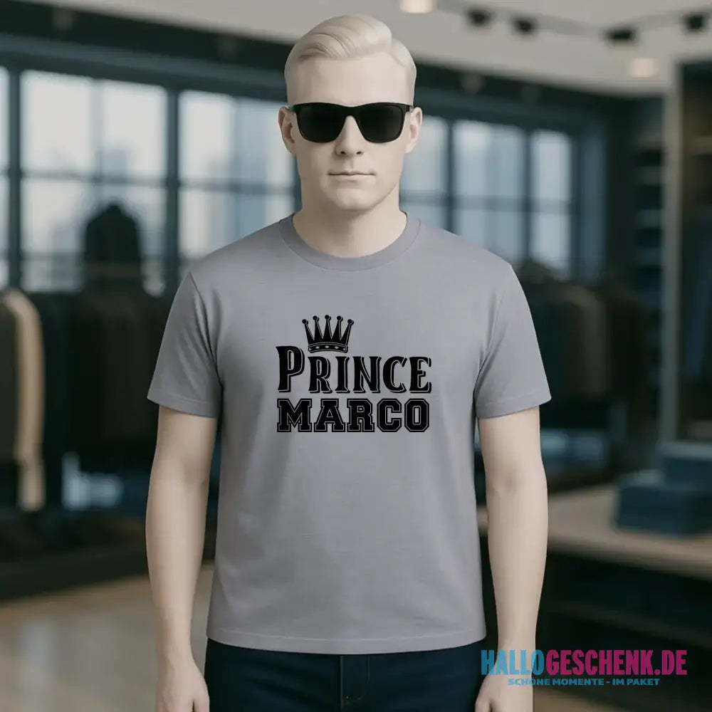 PRINCE + WUNSCHNAME • Unisex Premium T-Shirt XS-5XL aus Bio-Baumwolle für Damen & Herren • Exklusivdesign • personalisiert
