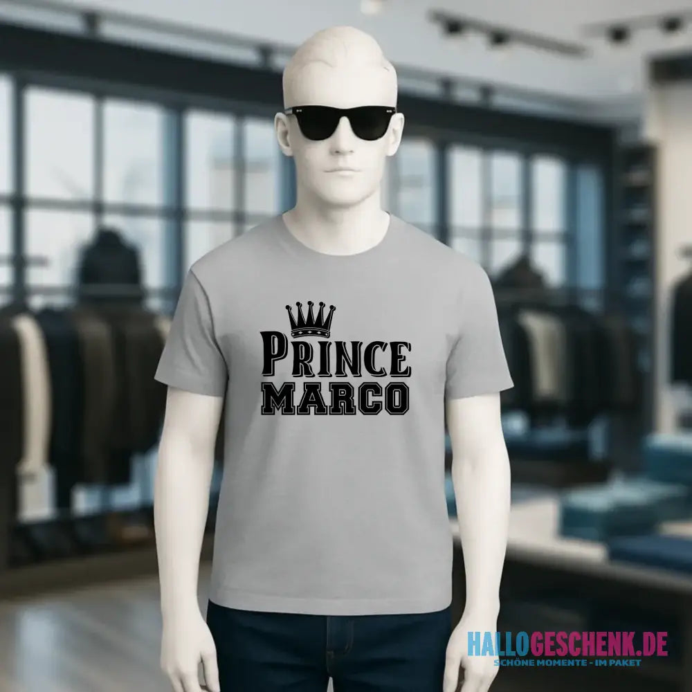 PRINCE + WUNSCHNAME • Unisex Premium T-Shirt XS-5XL aus Bio-Baumwolle für Damen & Herren • Exklusivdesign • personalisiert