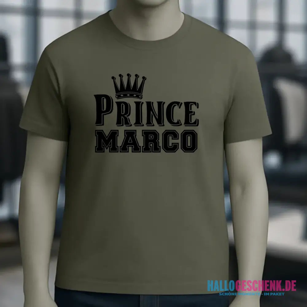 PRINCE + WUNSCHNAME • Unisex Premium T-Shirt XS-5XL aus Bio-Baumwolle für Damen & Herren • Exklusivdesign • personalisiert