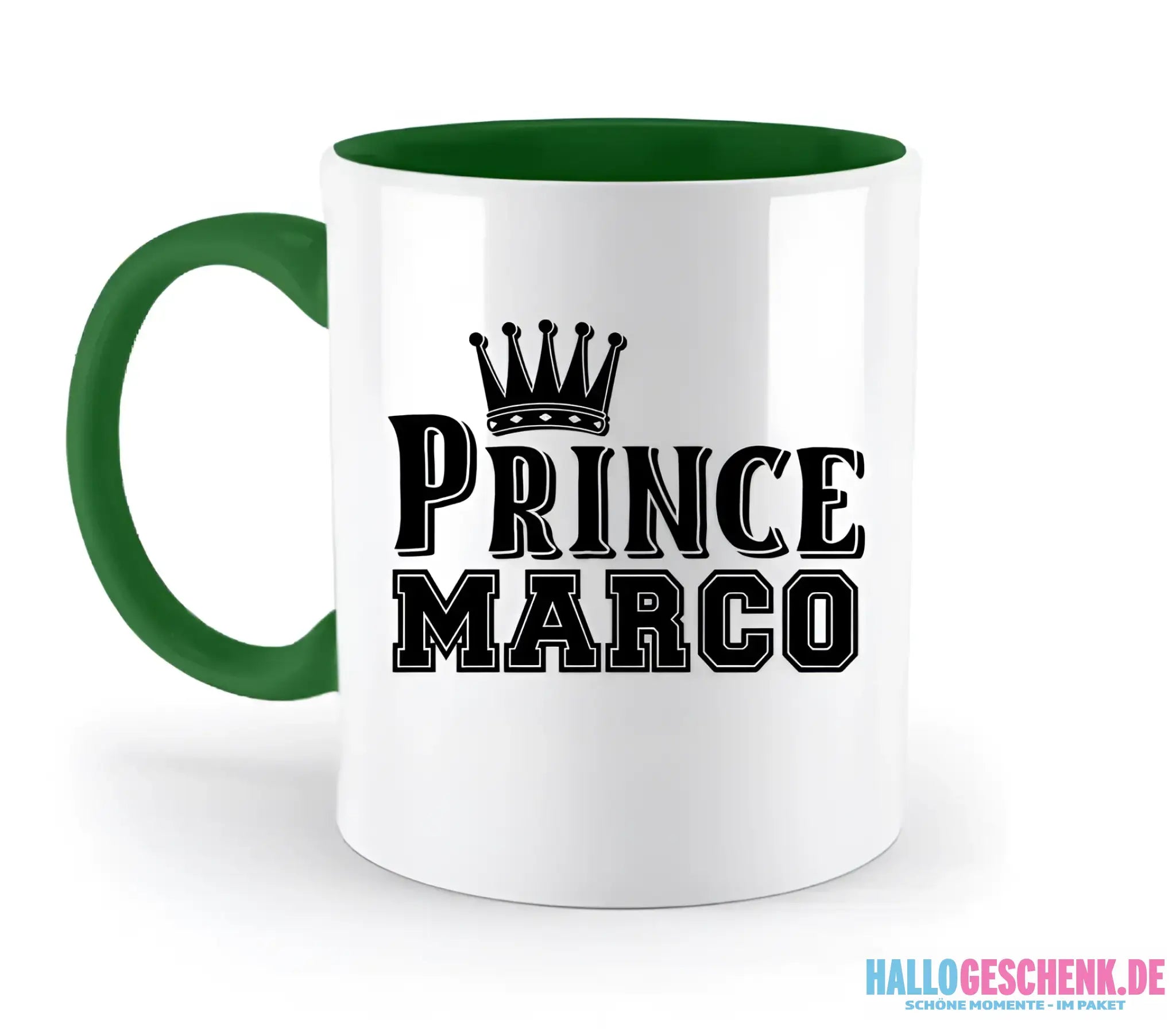 PRINCE + WUNSCHNAME • zweifarbige Tasse • Exklusivdesign • personalisiert