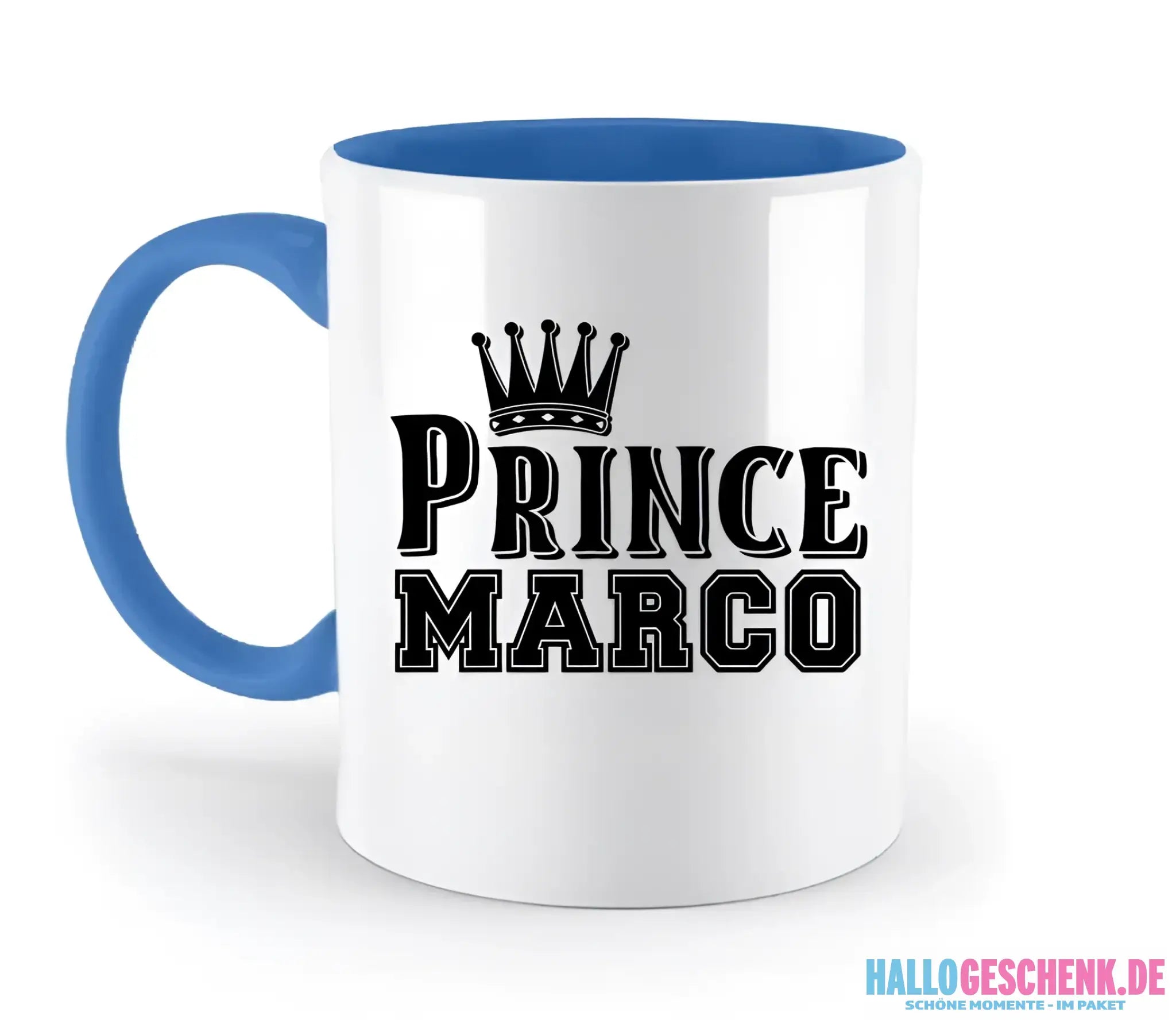 PRINCE + WUNSCHNAME • zweifarbige Tasse • Exklusivdesign • personalisiert
