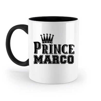 PRINCE + WUNSCHNAME • zweifarbige Tasse • Exklusivdesign • personalisiert