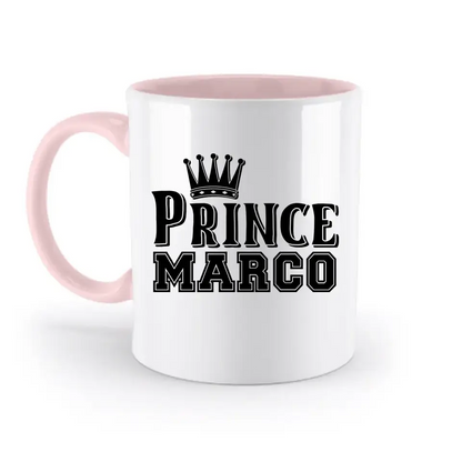 PRINCE + WUNSCHNAME • zweifarbige Tasse • Exklusivdesign • personalisiert