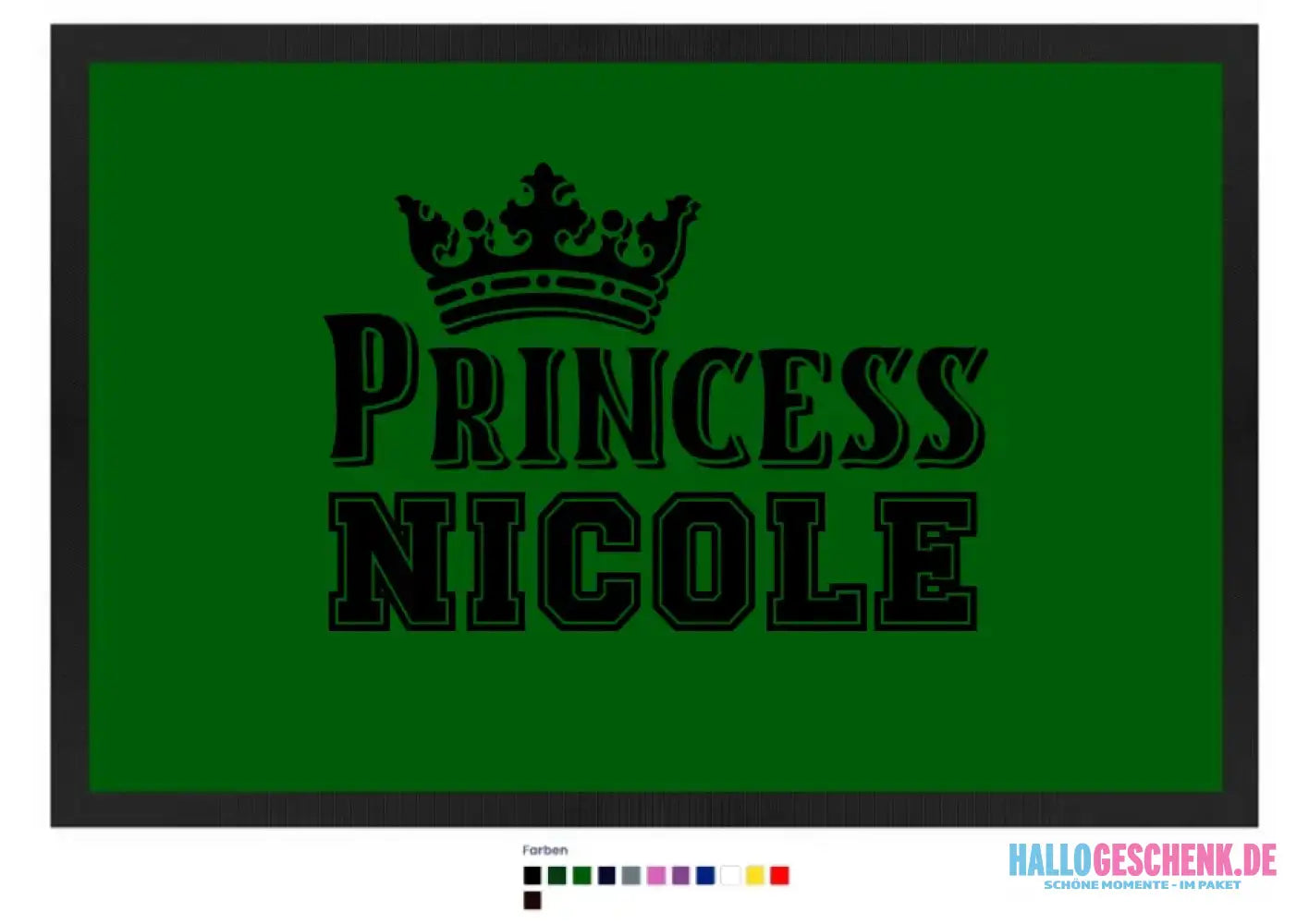 PRINCESS + WUNSCHNAME • Fußmatte • Exklusivdesign • personalisiert