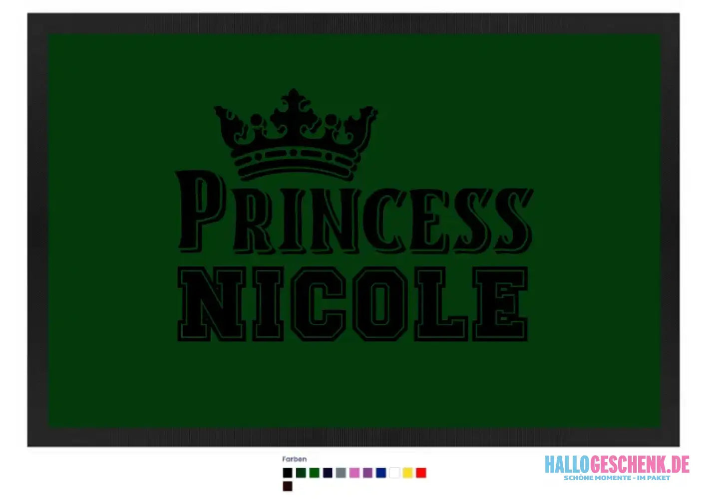 PRINCESS + WUNSCHNAME • Fußmatte • Exklusivdesign • personalisiert