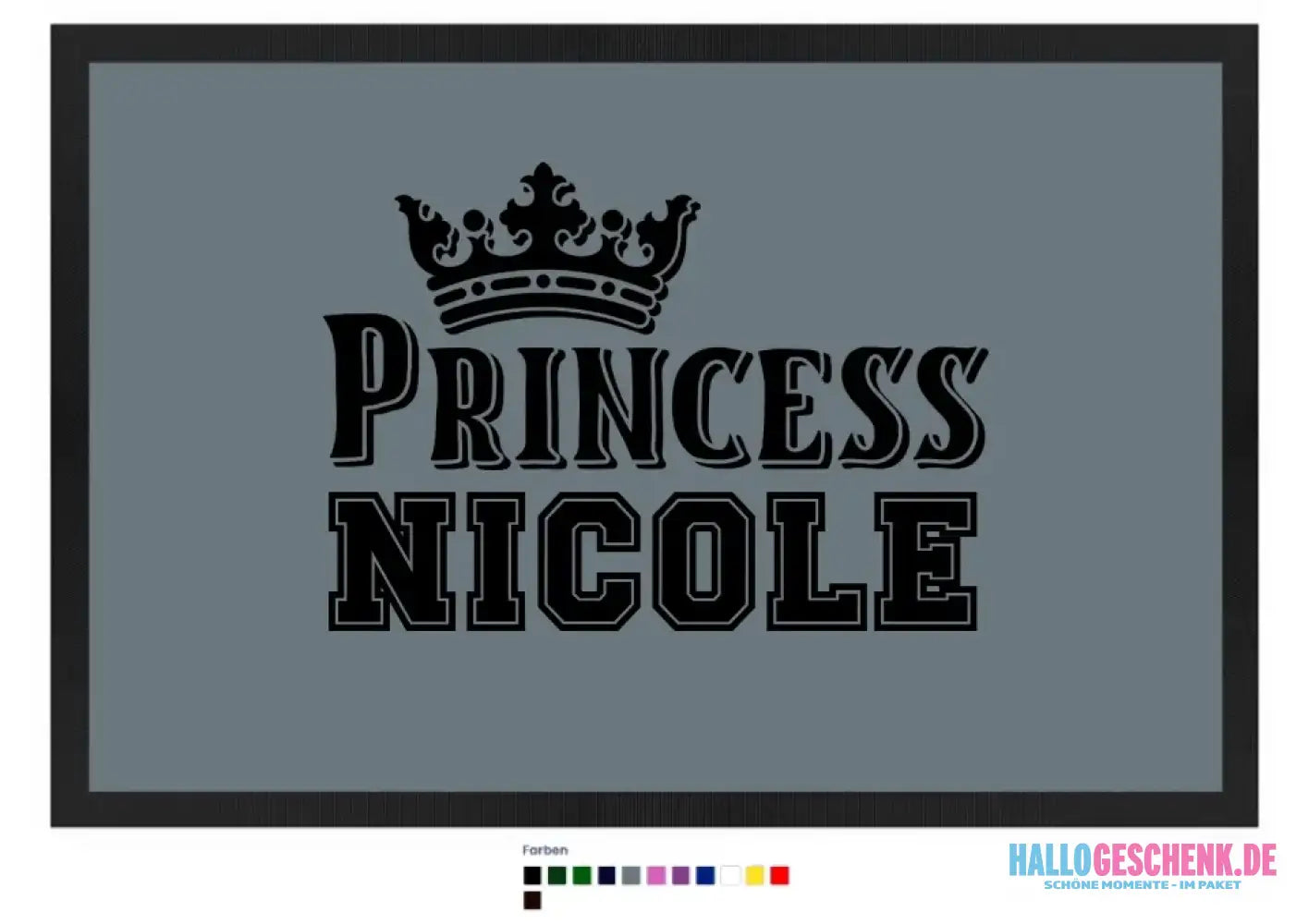 PRINCESS + WUNSCHNAME • Fußmatte • Exklusivdesign • personalisiert