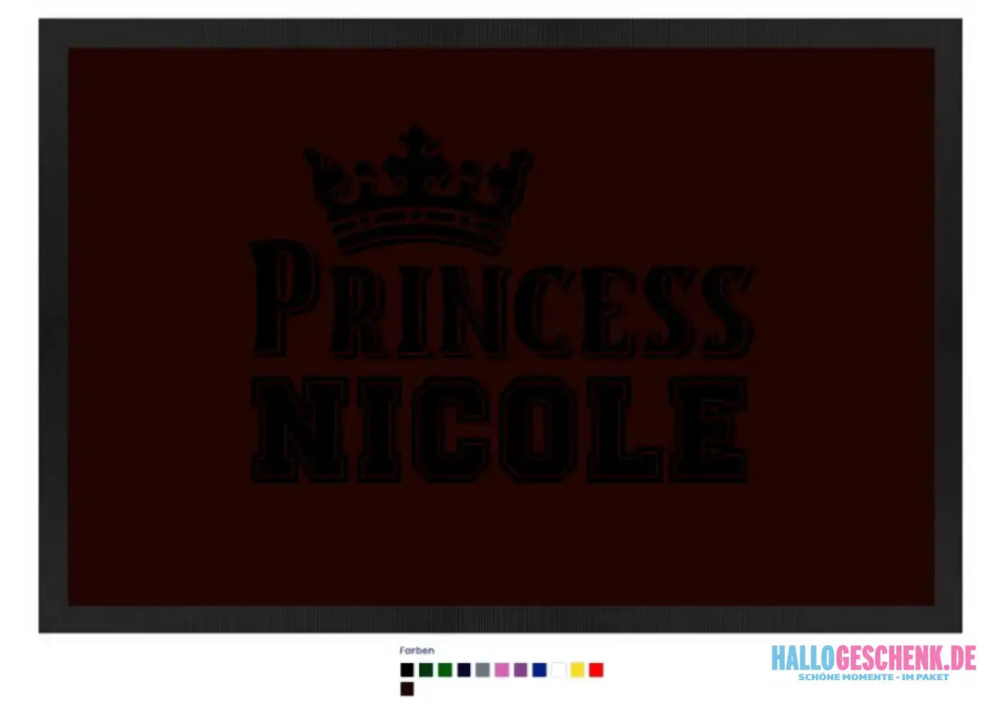 PRINCESS + WUNSCHNAME • Fußmatte • Exklusivdesign • personalisiert