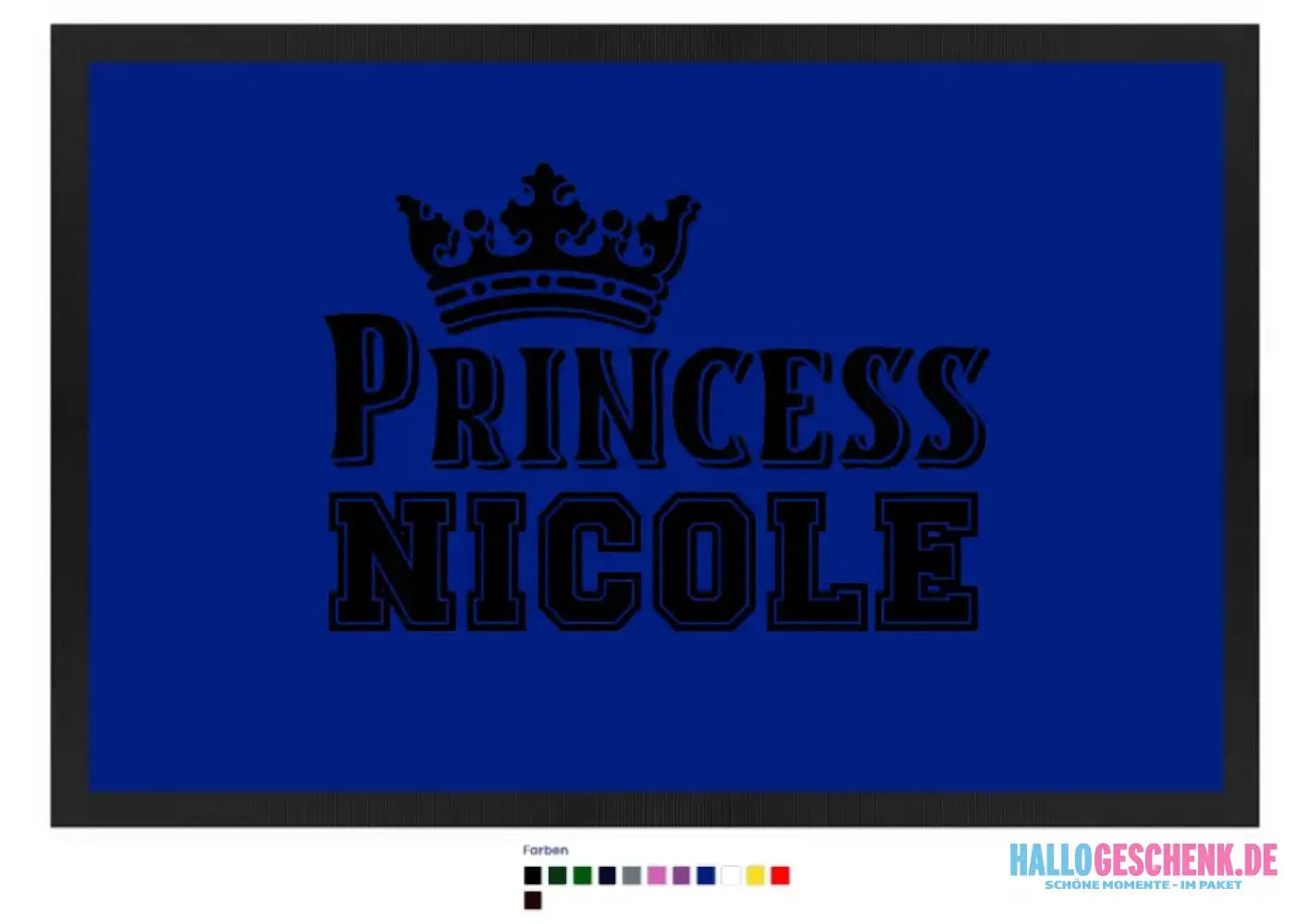 PRINCESS + WUNSCHNAME • Fußmatte • Exklusivdesign • personalisiert