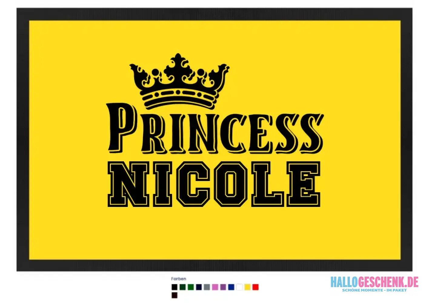PRINCESS + WUNSCHNAME • Fußmatte • Exklusivdesign • personalisiert