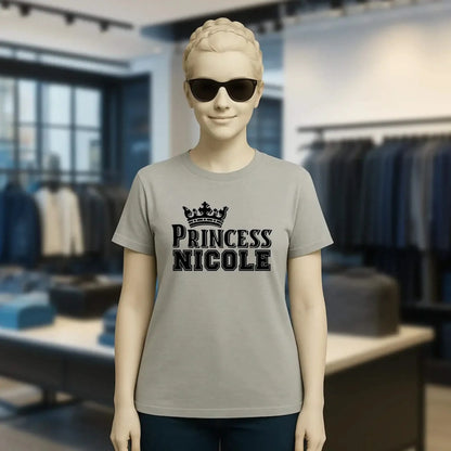PRINCESS + WUNSCHNAME • Ladies Premium T-Shirt XS-2XL aus Bio-Baumwolle für Damen • Exklusivdesign • personalisiert