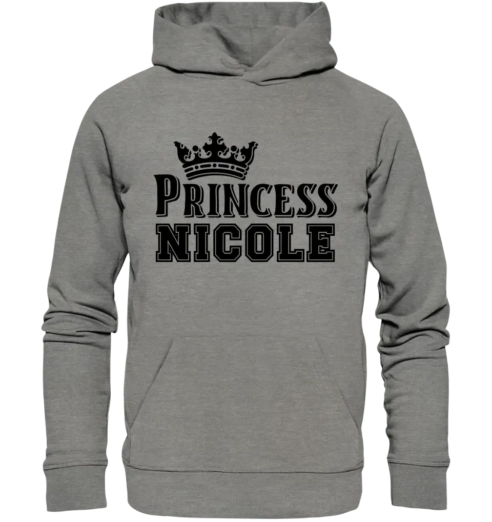 PRINCESS + WUNSCHNAME • Unisex Premium Hoodie XS-5XL aus Bio-Baumwolle für Damen & Herren • Exklusivdesign • personalisiert