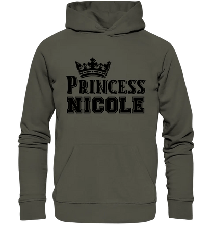 PRINCESS + WUNSCHNAME • Unisex Premium Hoodie XS-5XL aus Bio-Baumwolle für Damen & Herren • Exklusivdesign • personalisiert