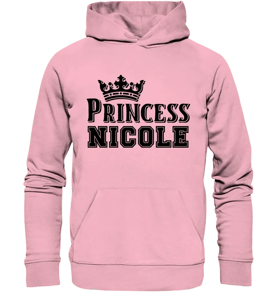 PRINCESS + WUNSCHNAME • Unisex Premium Hoodie XS-5XL aus Bio-Baumwolle für Damen & Herren • Exklusivdesign • personalisiert