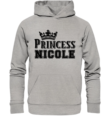 PRINCESS + WUNSCHNAME • Unisex Premium Hoodie XS-5XL aus Bio-Baumwolle für Damen & Herren • Exklusivdesign • personalisiert