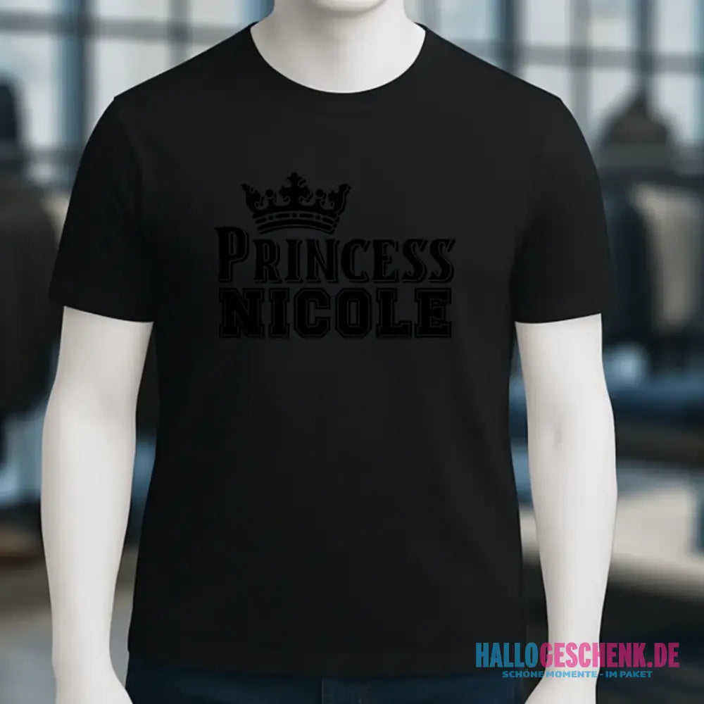 PRINCESS + WUNSCHNAME • Unisex Premium T-Shirt XS-5XL aus Bio-Baumwolle für Damen & Herren • Exklusivdesign • personalisiert