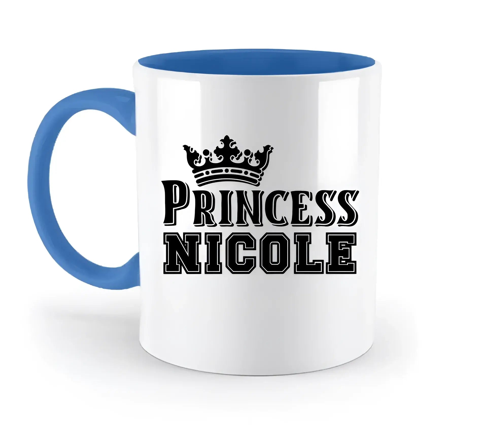 PRINCESS + WUNSCHNAME • zweifarbige Tasse • Exklusivdesign • personalisiert