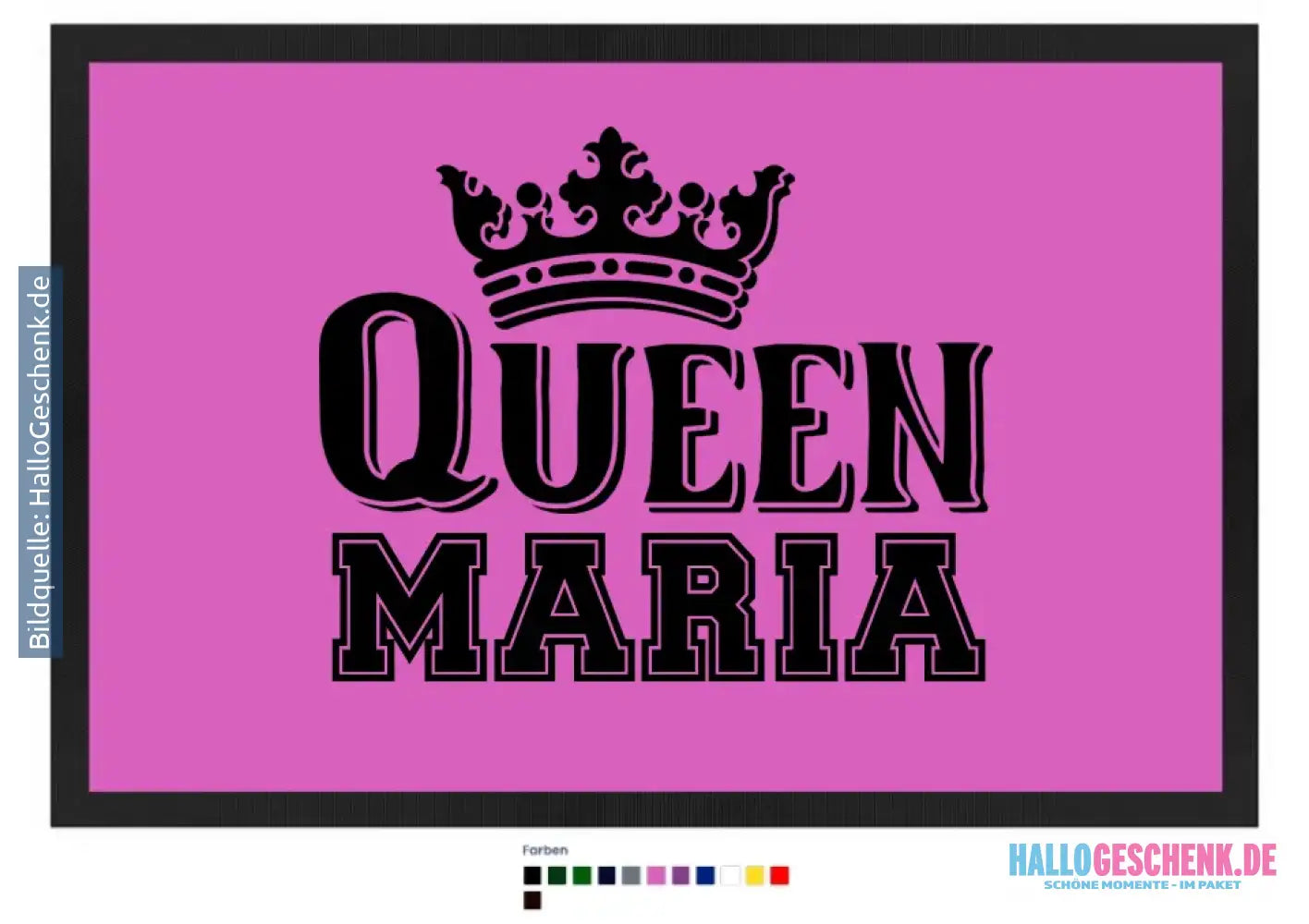 QUEEN + WUNSCHNAME • Fußmatte • Exklusivdesign • personalisiert