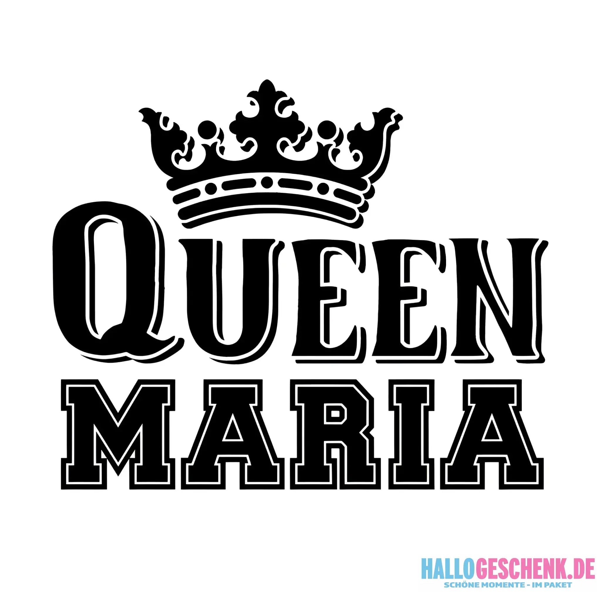 QUEEN + WUNSCHNAME • Katze • STICKER 20x20 cm (Aufkleber) - White / OneSize / ausgestanzter Sticker 20x20 cm