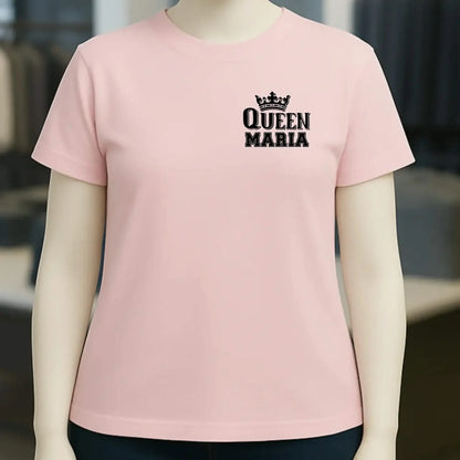 QUEEN + WUNSCHNAME • Ladies Premium T-Shirt XS-2XL aus Bio-Baumwolle für Damen • Exklusivdesign • personalisiert • Brustdruck
