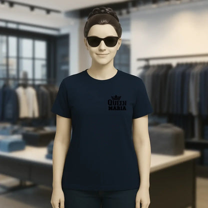 QUEEN + WUNSCHNAME • Ladies Premium T-Shirt XS-2XL aus Bio-Baumwolle für Damen • Exklusivdesign • personalisiert • Brustdruck