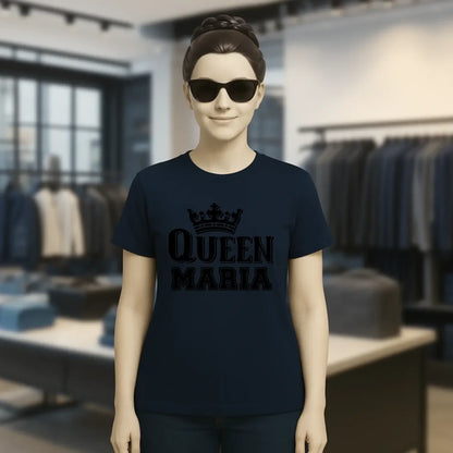 QUEEN + WUNSCHNAME • Ladies Premium T-Shirt XS-2XL aus Bio-Baumwolle für Damen • Exklusivdesign • personalisiert