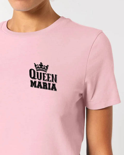 QUEEN + WUNSCHNAME • Ladies Premium T-Shirt XS-2XL aus Bio-Baumwolle für Damen • Exklusivdesign • personalisiert • Brustdruck