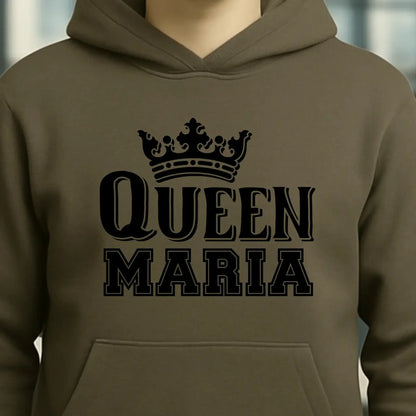 QUEEN + WUNSCHNAME • Unisex Premium Hoodie XS-5XL aus Bio-Baumwolle für Damen & Herren • Exklusivdesign • personalisiert