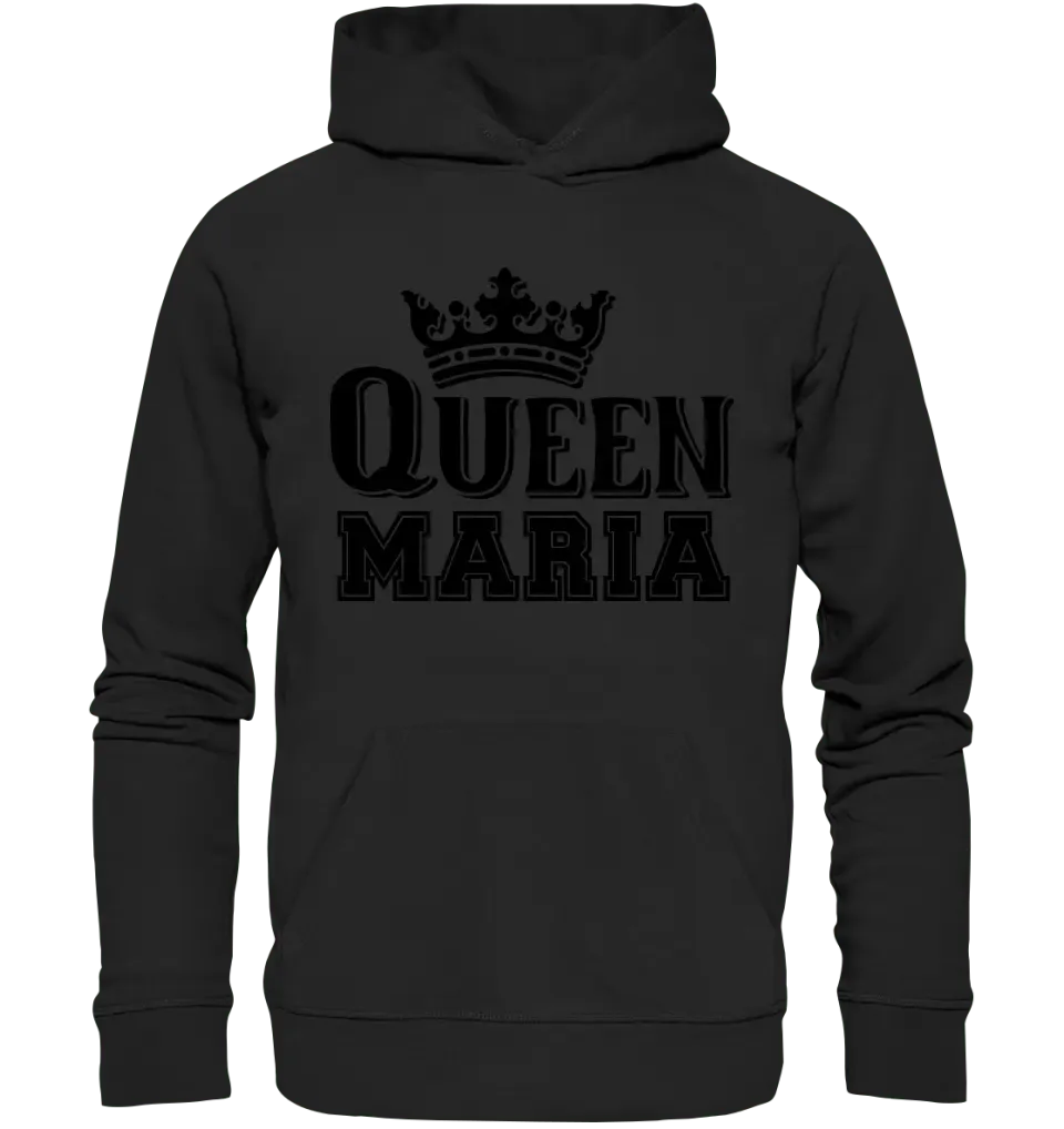 QUEEN + WUNSCHNAME • Unisex Premium Hoodie XS - 5XL aus Bio - Baumwolle für Damen & Herren • Exklusivdesign • personalisiert - HalloGeschenk.de