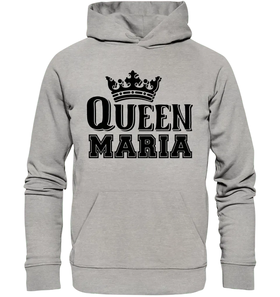 QUEEN + WUNSCHNAME • Unisex Premium Hoodie XS - 5XL aus Bio - Baumwolle für Damen & Herren • Exklusivdesign • personalisiert - HalloGeschenk.de