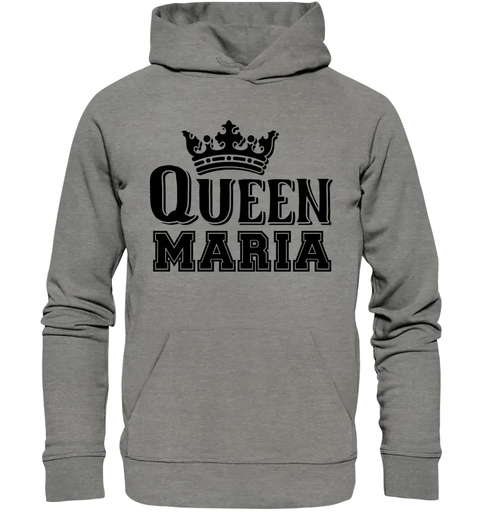 QUEEN + WUNSCHNAME • Unisex Premium Hoodie XS-5XL aus Bio-Baumwolle für Damen & Herren • Exklusivdesign • personalisiert