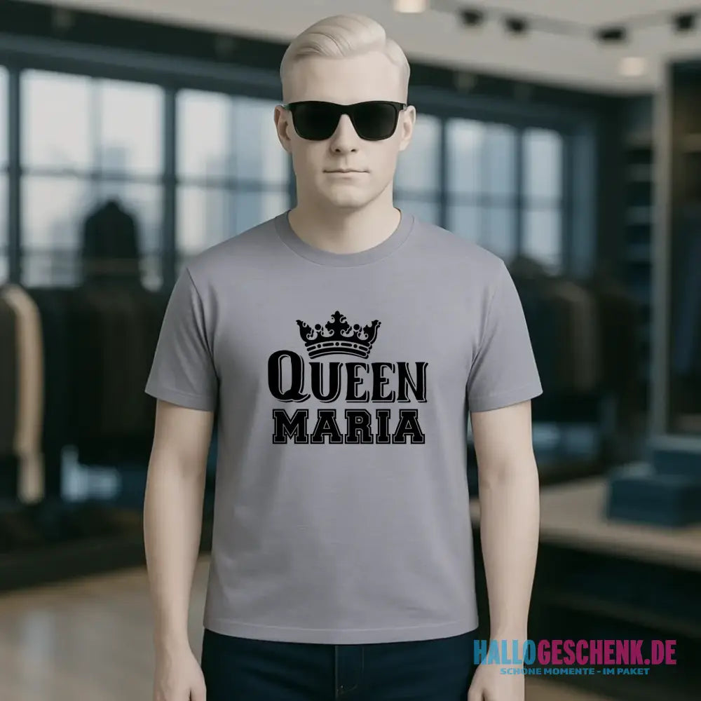 QUEEN + WUNSCHNAME • Unisex Premium T-Shirt XS-5XL aus Bio-Baumwolle für Damen & Herren • Exklusivdesign • personalisiert