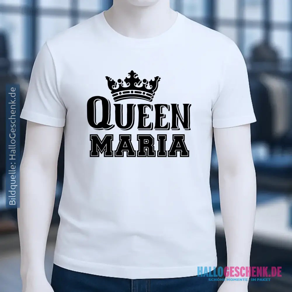 QUEEN + WUNSCHNAME • Unisex Premium T-Shirt XS-5XL aus Bio-Baumwolle für Damen & Herren • Exklusivdesign • personalisiert