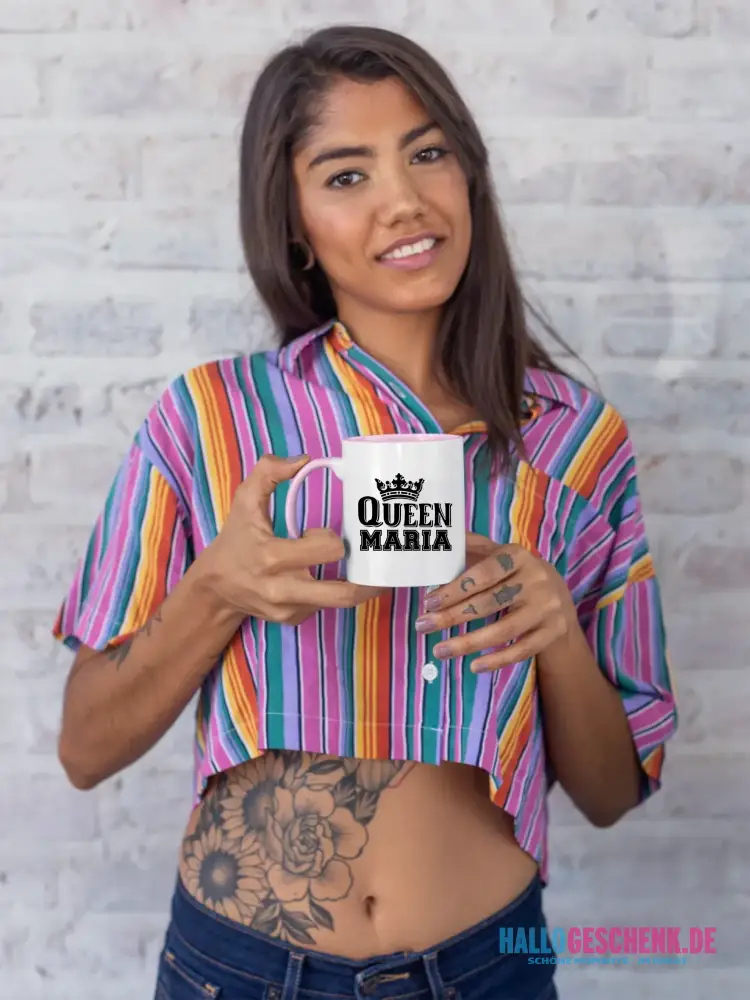 QUEEN + WUNSCHNAME • zweifarbige Tasse • Exklusivdesign • personalisiert