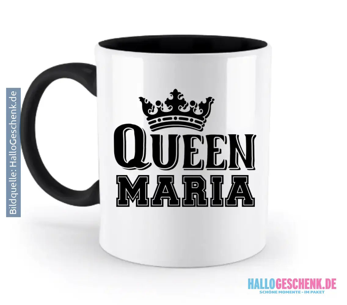 QUEEN + WUNSCHNAME • zweifarbige Tasse • Exklusivdesign • personalisiert