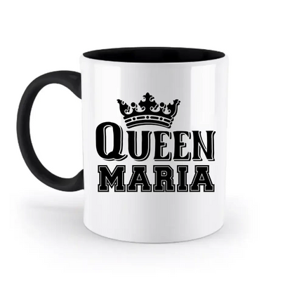 QUEEN + WUNSCHNAME • zweifarbige Tasse • Exklusivdesign • personalisiert