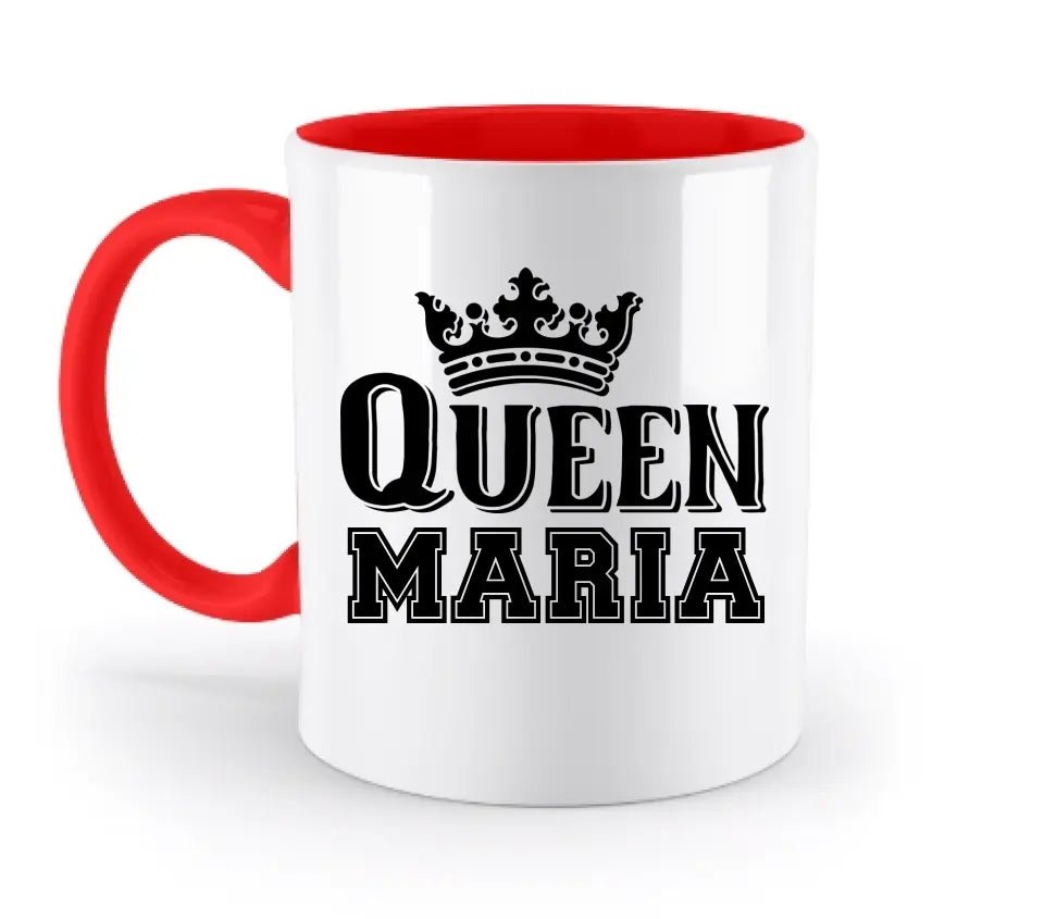 QUEEN + WUNSCHNAME • zweifarbige Tasse • Exklusivdesign • personalisiert von HalloGeschenk.de