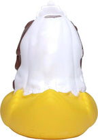 Hochszeit Quietscheente badeente braut in weiß braun und gelb mit glänzendem Finish aus gummi