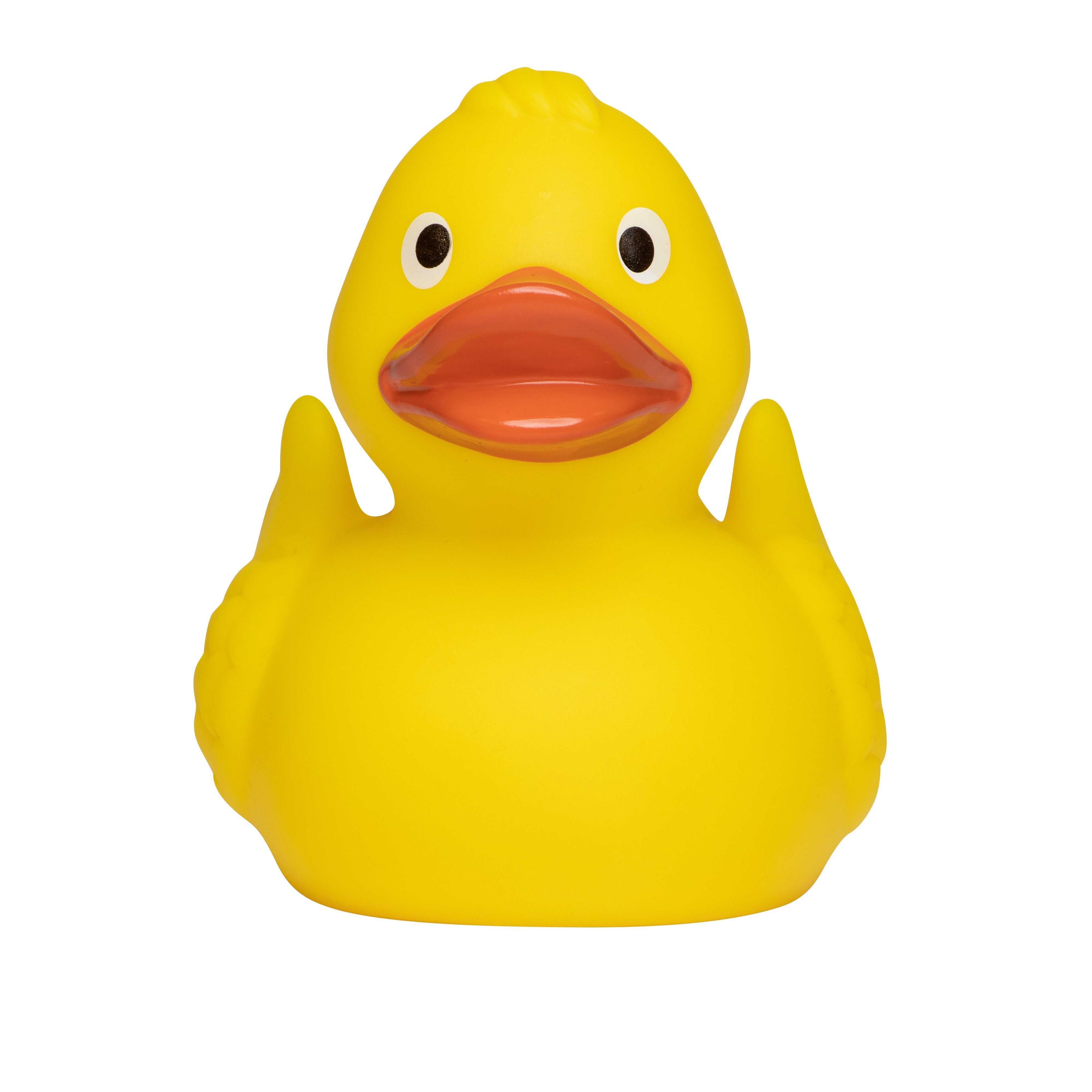 Quietsche-Ente „Wings“ (Gelb) – besondere Federoptik • Badeente - Badeenten