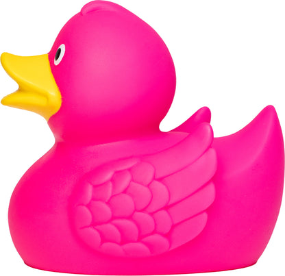 Quietsche-Ente „Wings“ (Pink) – besondere Federoptik • Badeente - Badeenten