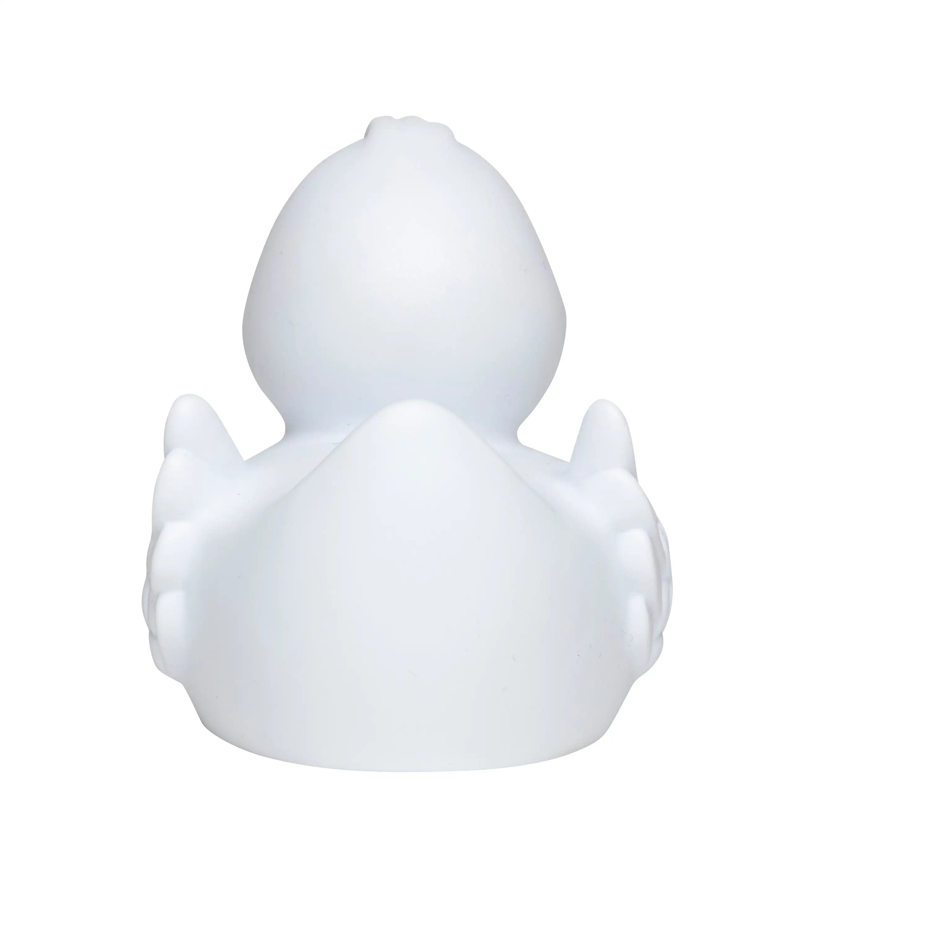 Quietsche-Ente „Wings“ (Weiß) – besondere Federoptik • Badeente - Badeenten