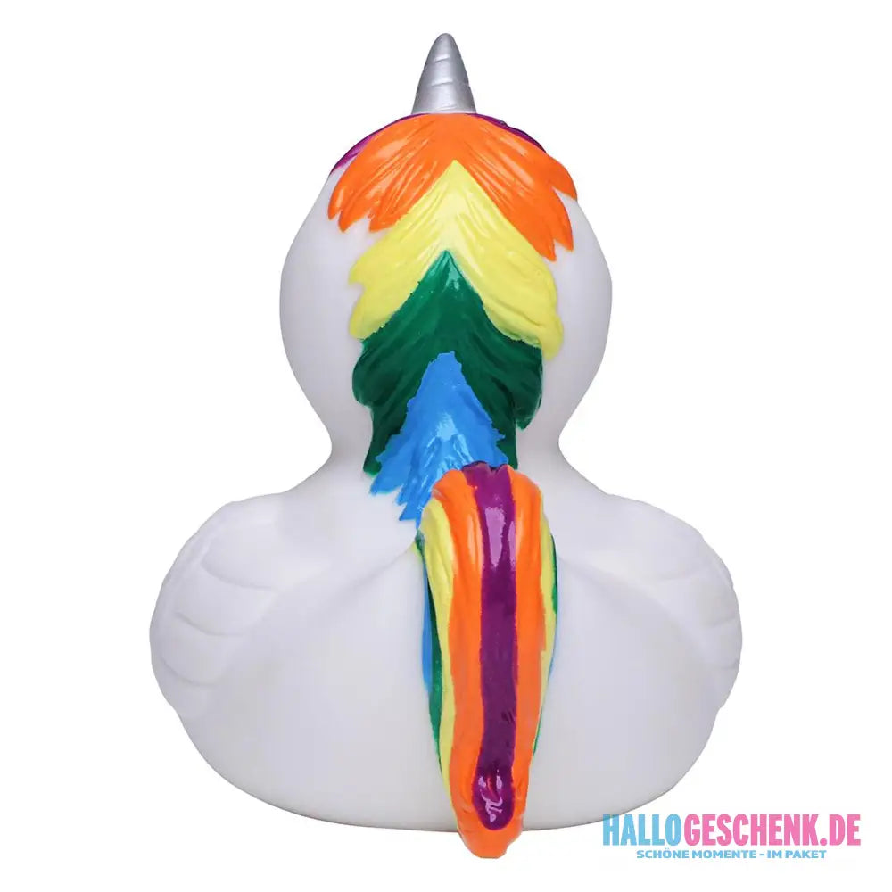 Regenbogen Einhorn Bunt • Quietsche-Ente / Badeente - Badeenten