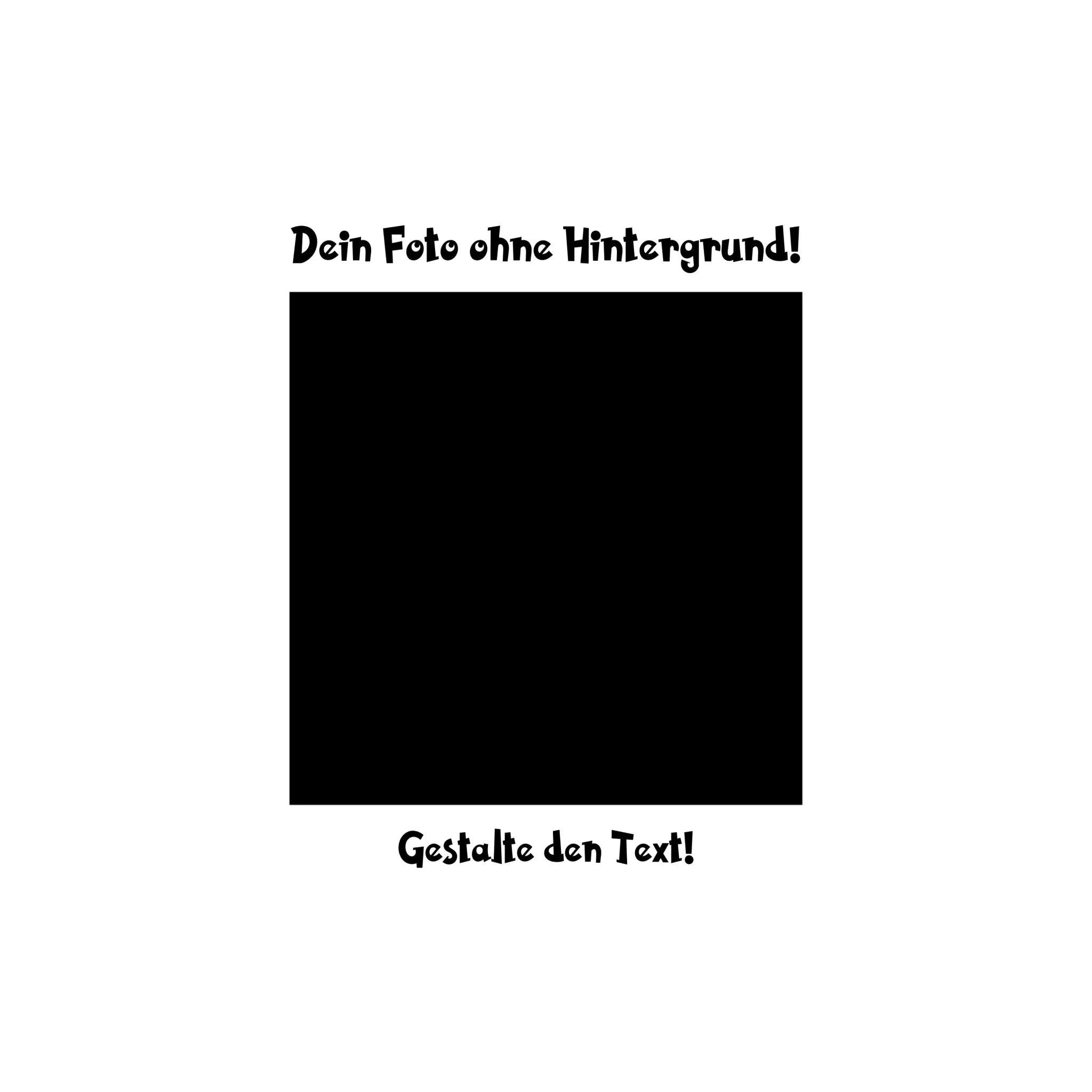 Schwarzer quadratischer platzhalter mit text zu entferner hintergrund und optionalem hintergrund für fotomotive