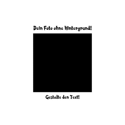 Schwarzer quadratischer platzhalter mit text zu entferner hintergrund und optionalem hintergrund für fotomotive