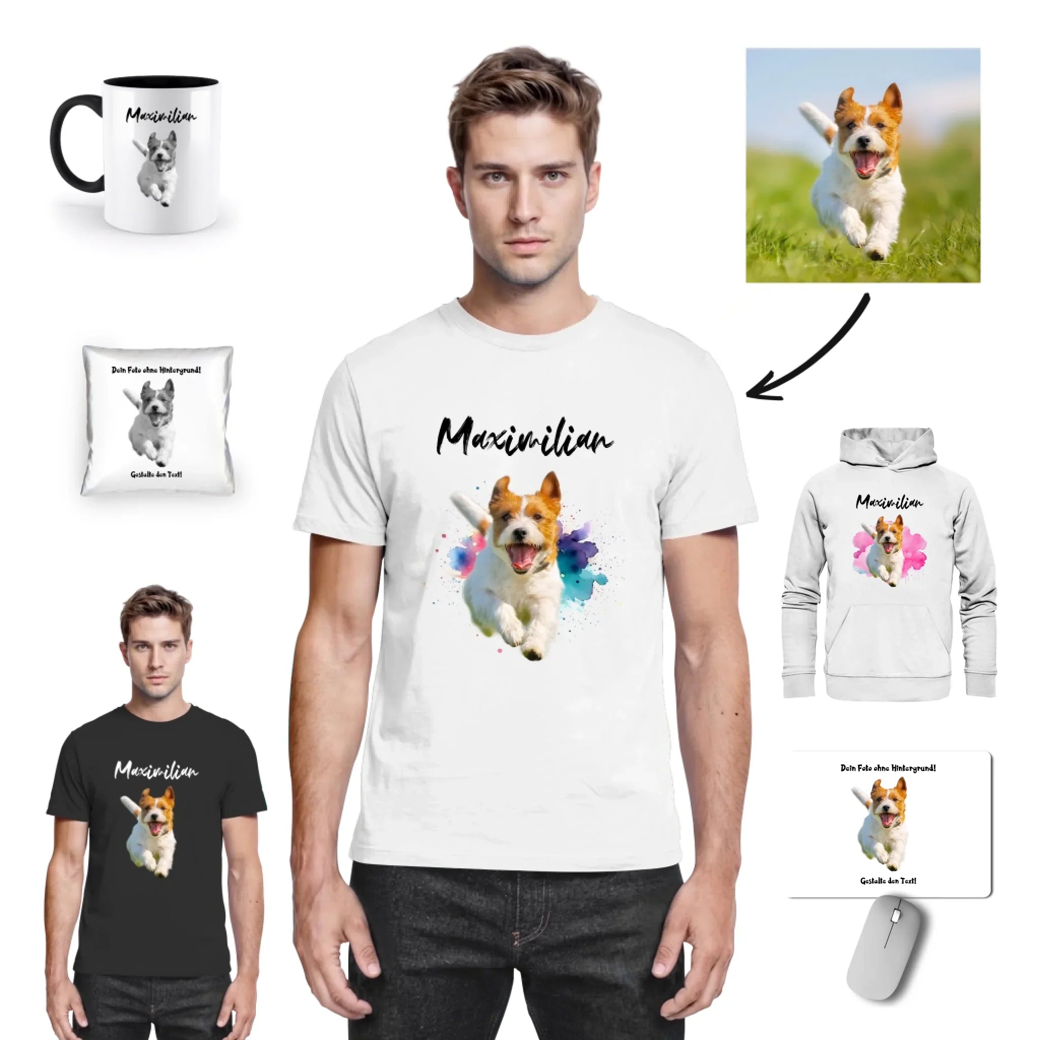 Remove: Hintergrundentferner und optionaler Hintergrund • mehrere Artikel • ’Statement-Collection’ • Wunschtext