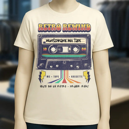 Retro MC 1950 bis 2010 + Wunschtext • Ladies Premium T-Shirt XS-2XL aus Bio-Baumwolle für Damen • Exklusivdesign • personalisiert