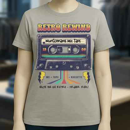 Retro MC 1950 bis 2010 + Wunschtext • Ladies Premium T-Shirt XS-2XL aus Bio-Baumwolle für Damen • Exklusivdesign • personalisiert